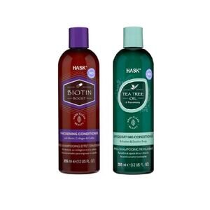 2 Pack HASK Biotin Boost Thickening Conditioner & Tea Tree Oil Invigorating